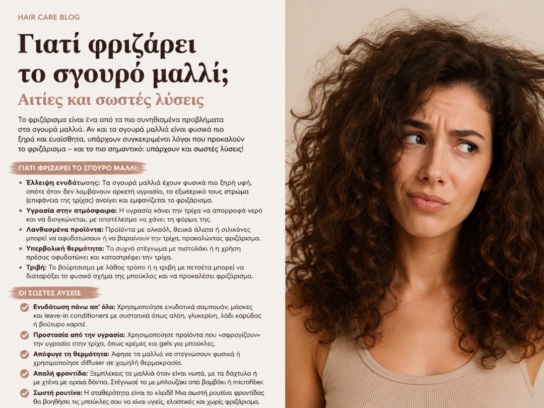 Γιατί φριζάρει το σγουρό μαλλί; Αιτίες και σωστές λύσεις!